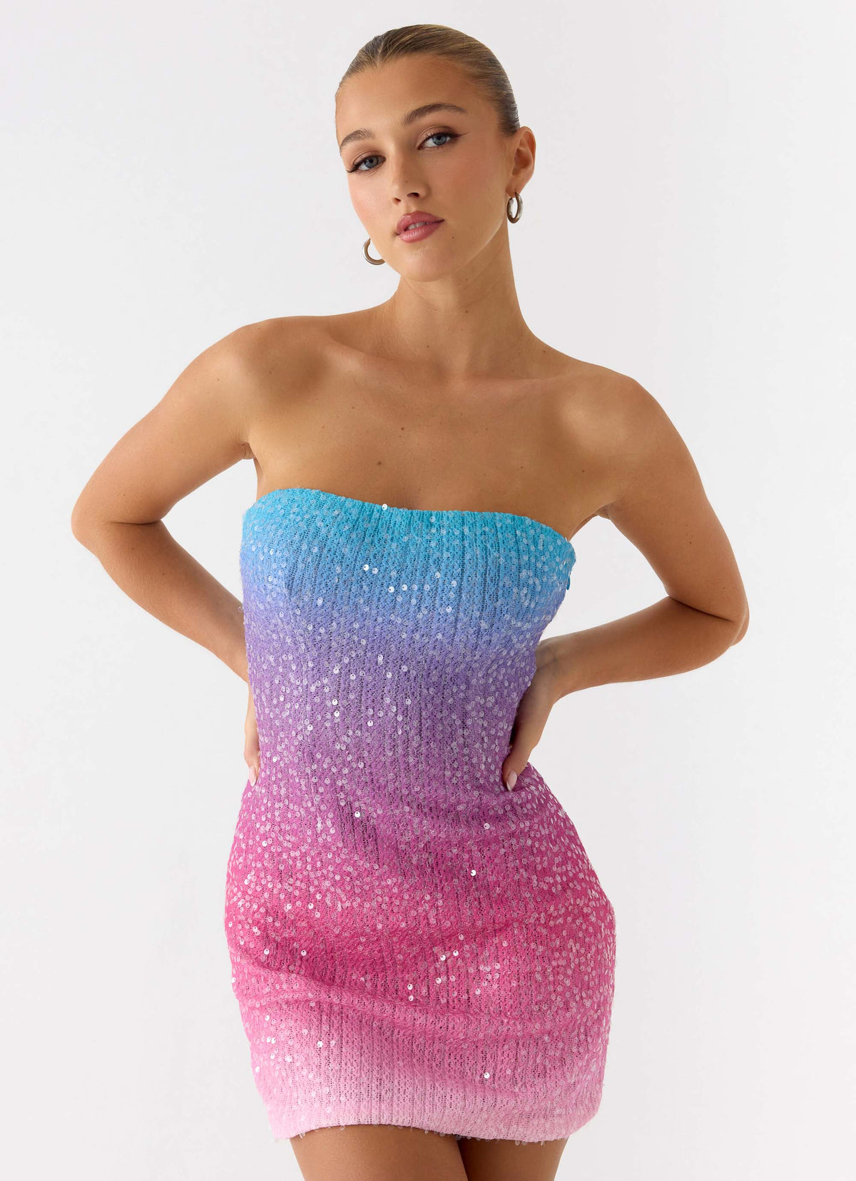 Sorority Rush Dress | Step Closer Sequin Knit Mini Dress