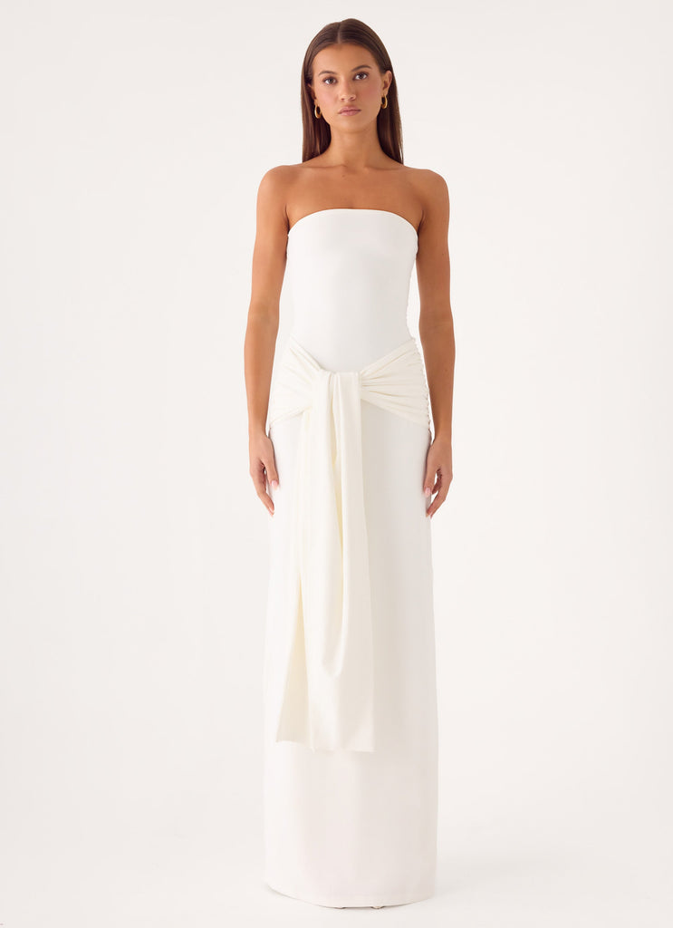 emiliano strapless maxi dress white Stole My Heart Maxi Dress