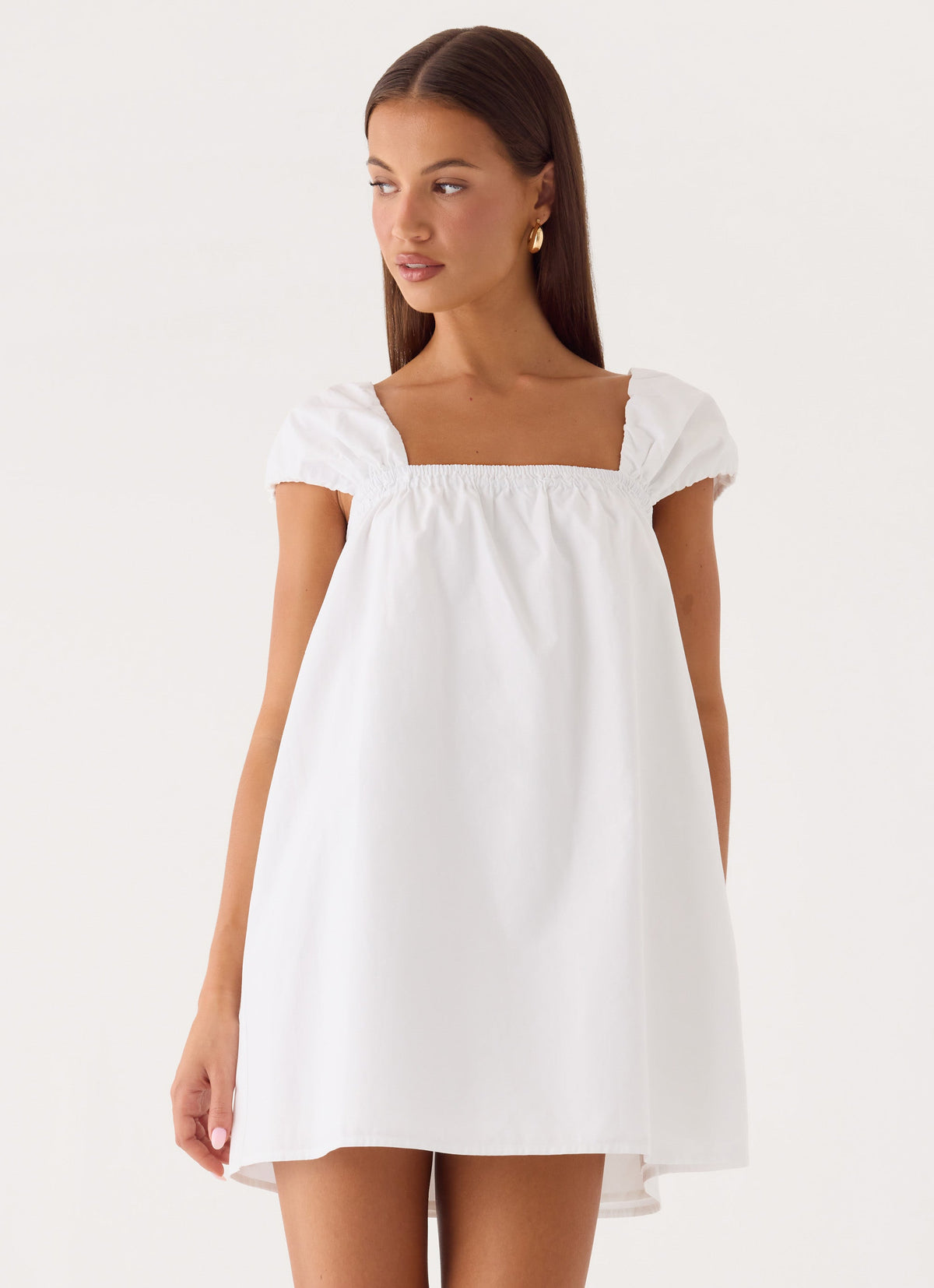 white mini dress cotton Ulla Johnson Women's Nerelle Eyelet Minidress - Pristine weather adventures White Sorority Dress | Sugar