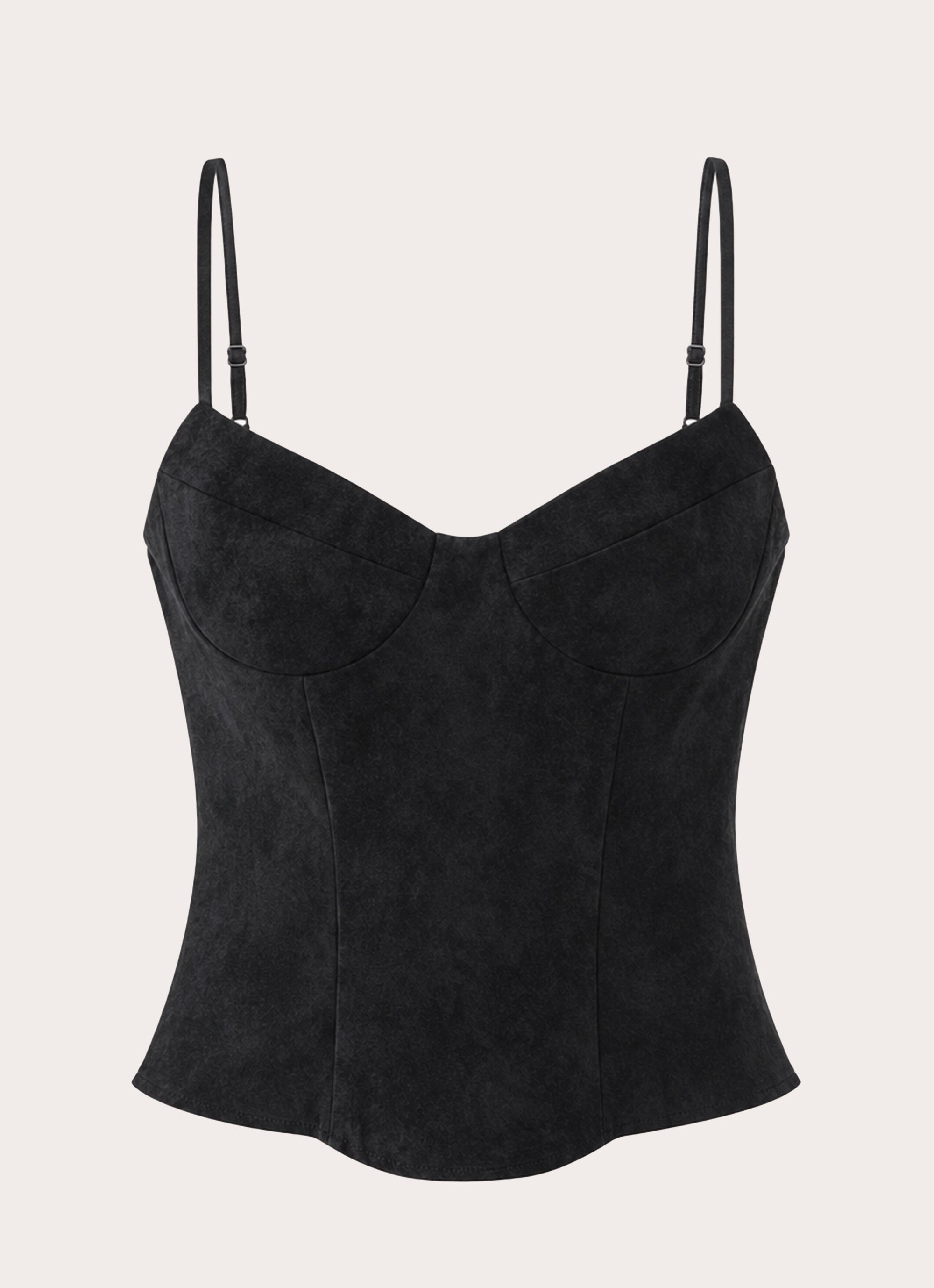 Sugar And Spice Faux Suede Corset Top - Black – Peppermayo US