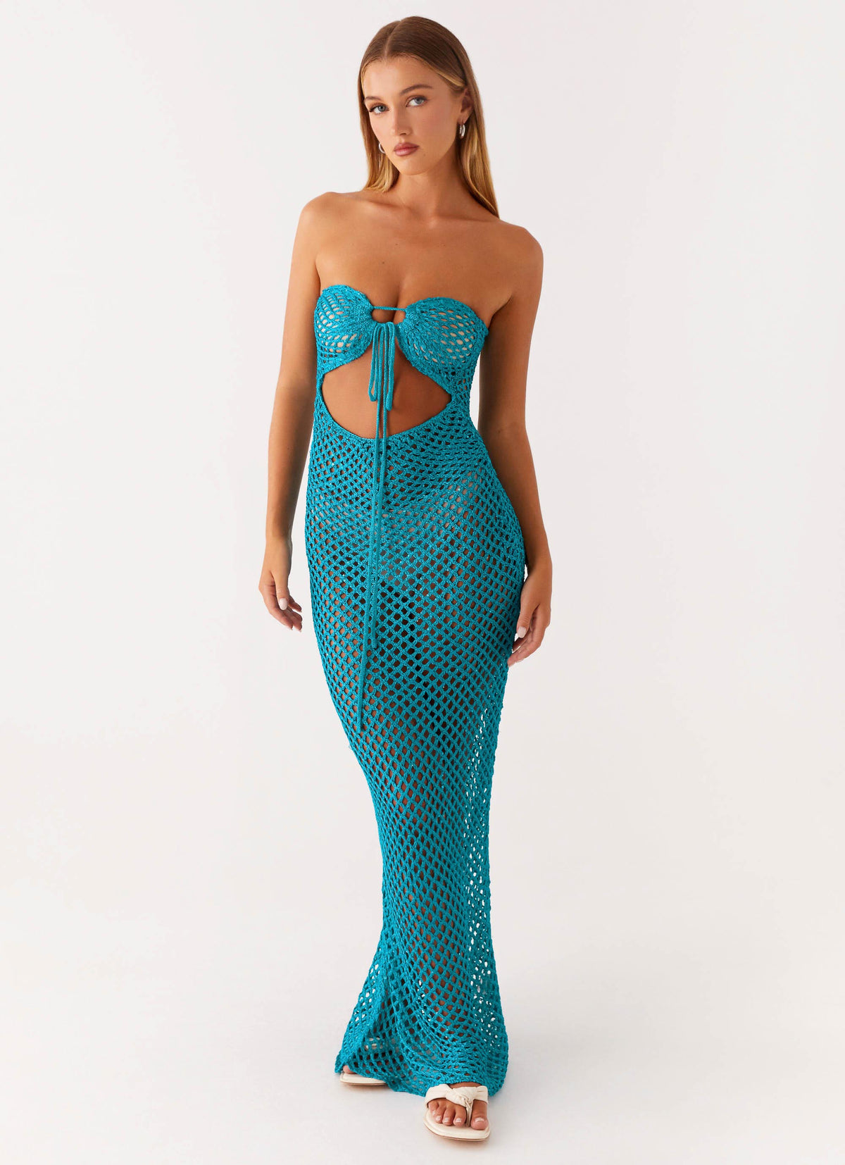 Sun Kissed Crochet Maxi Dress