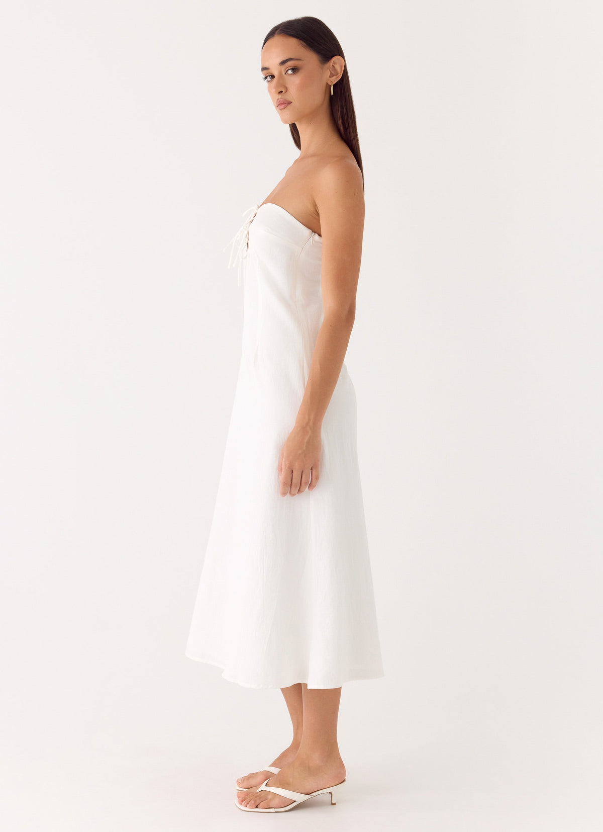 White Sorority Dress | Sun Searching Midi Dress