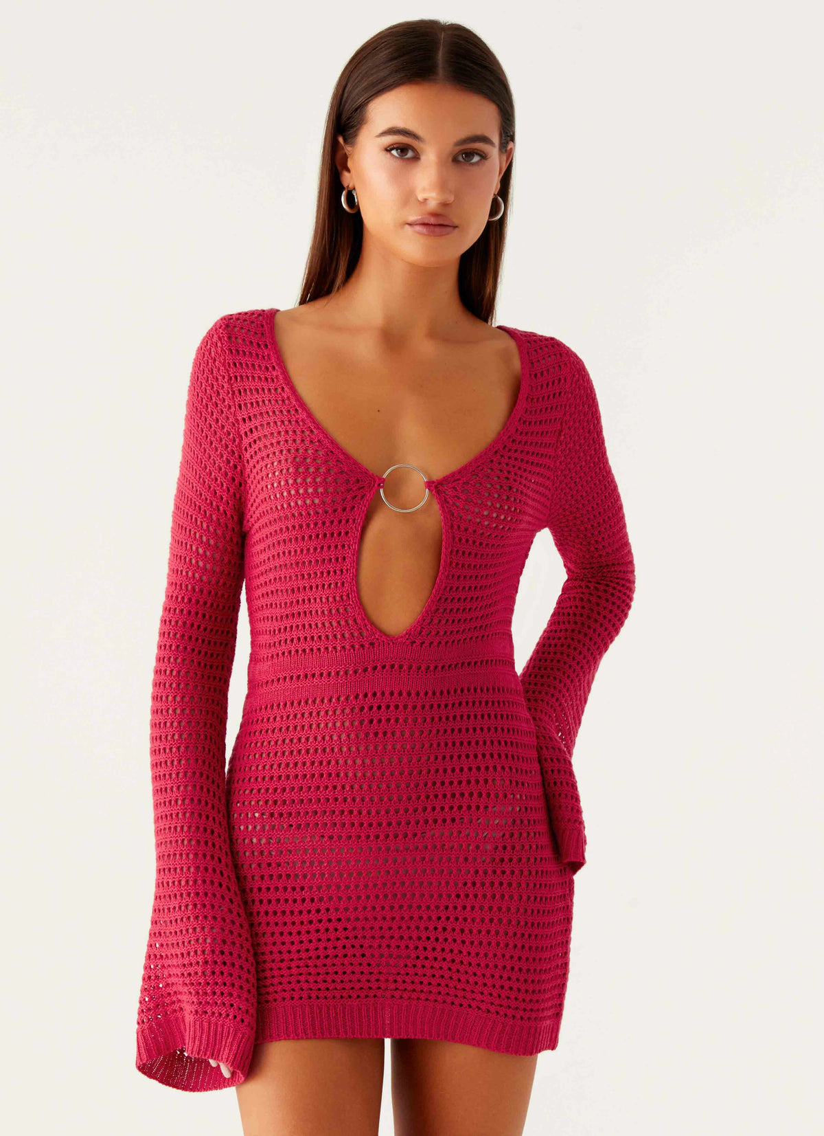 Sunriser Crochet Mini Dress