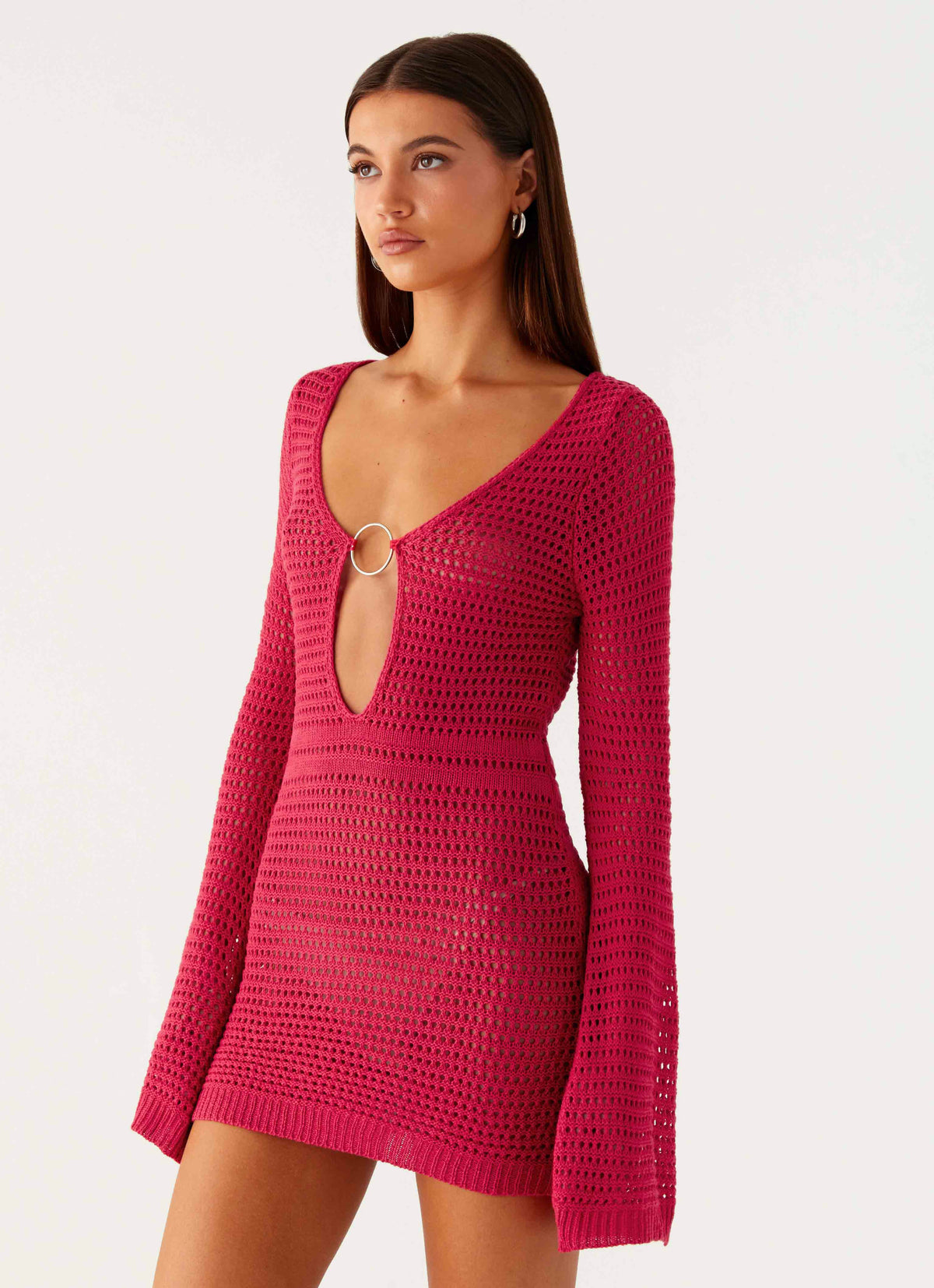 Sunriser Crochet Mini Dress