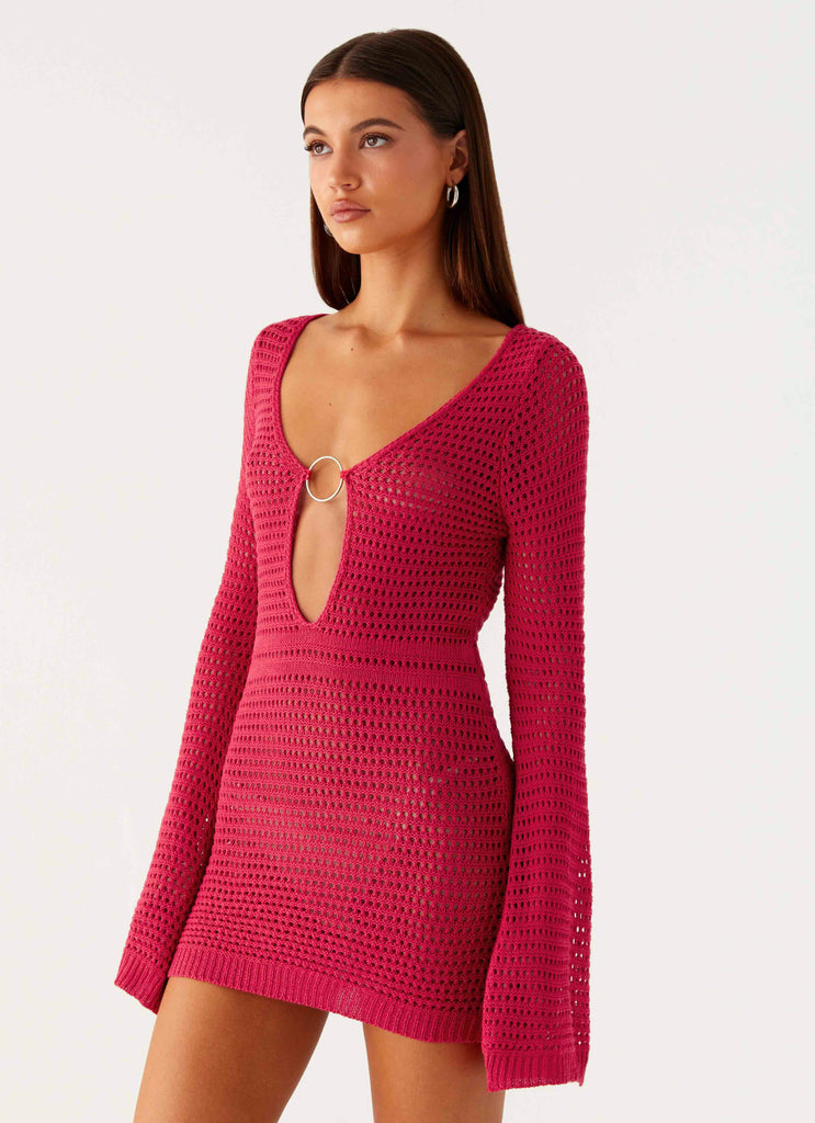 Sunriser Crochet Mini Dress
