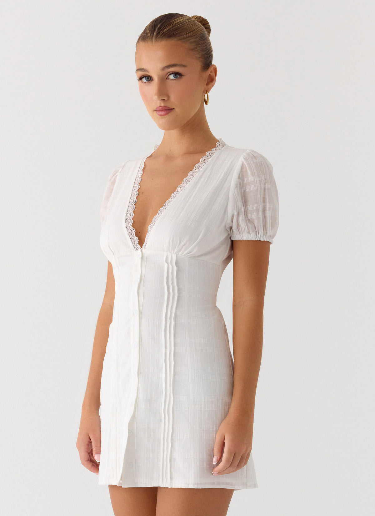 White Sorority Dress | Sweet Lullaby Mini Dress