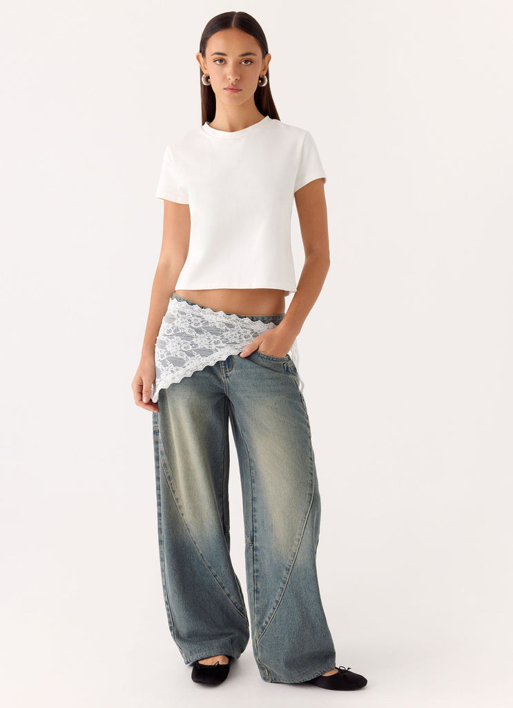 Sweet Thing Lace Scarf - White