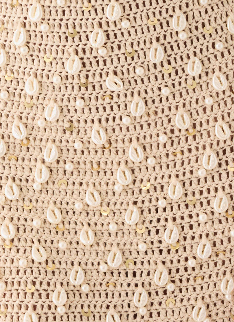 Sylvara Crochet Mini Dress - Ivory