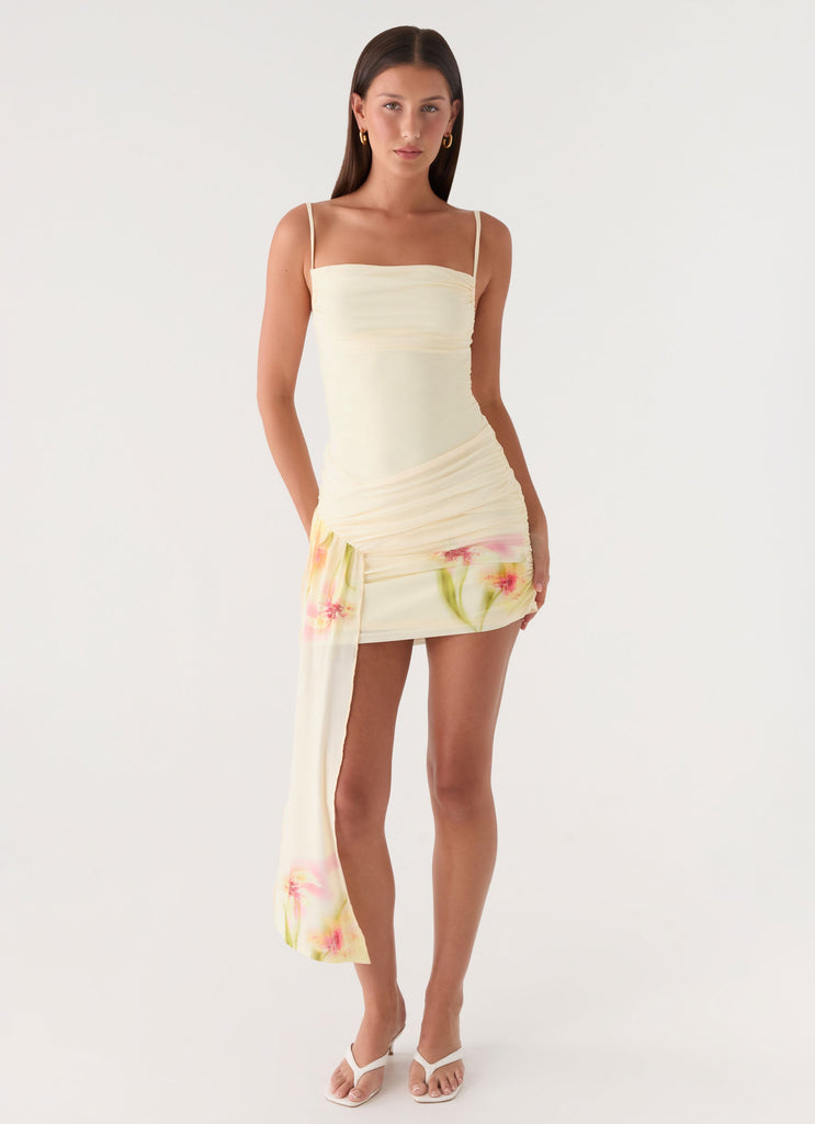 Syna Sash Mini Dress - Soft Lily Syna Sash Mini Dress - Soft Lily