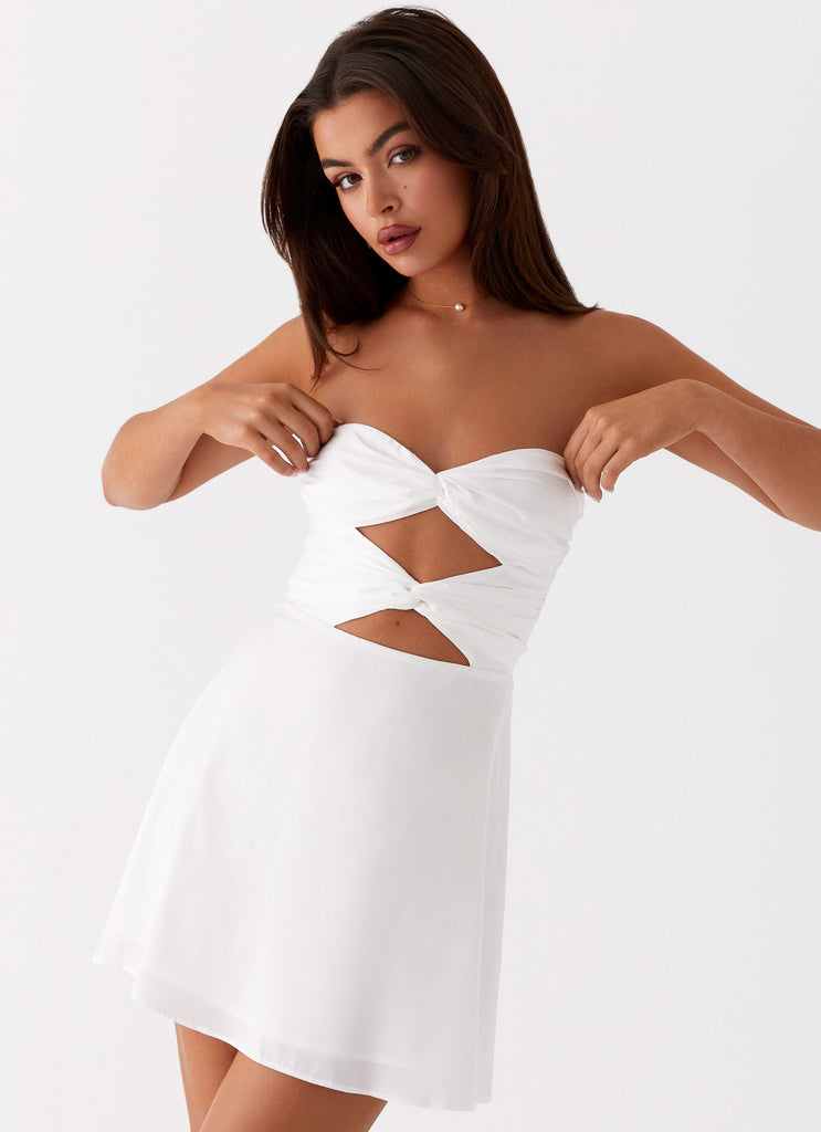 Taga Twist Mini Dress White Peppermayo US