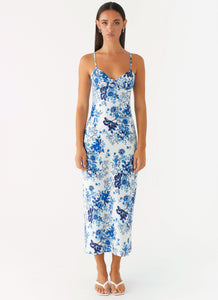 Take Chances Midi Dress - Serene Sky Floral Peppermayo US Take Chances Midi Dress - Serene Sky Floral Peppermayo US