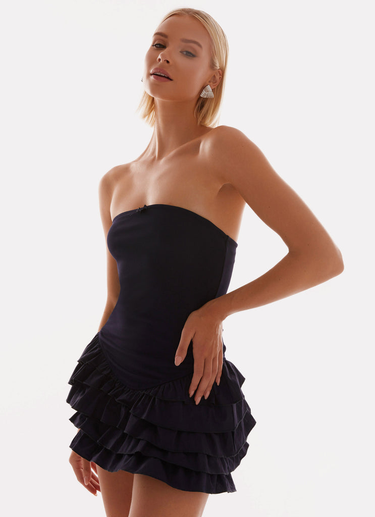 Tamay Mini Dress - Navy Peppermayo US Tamay Mini Dress - Navy Peppermayo US