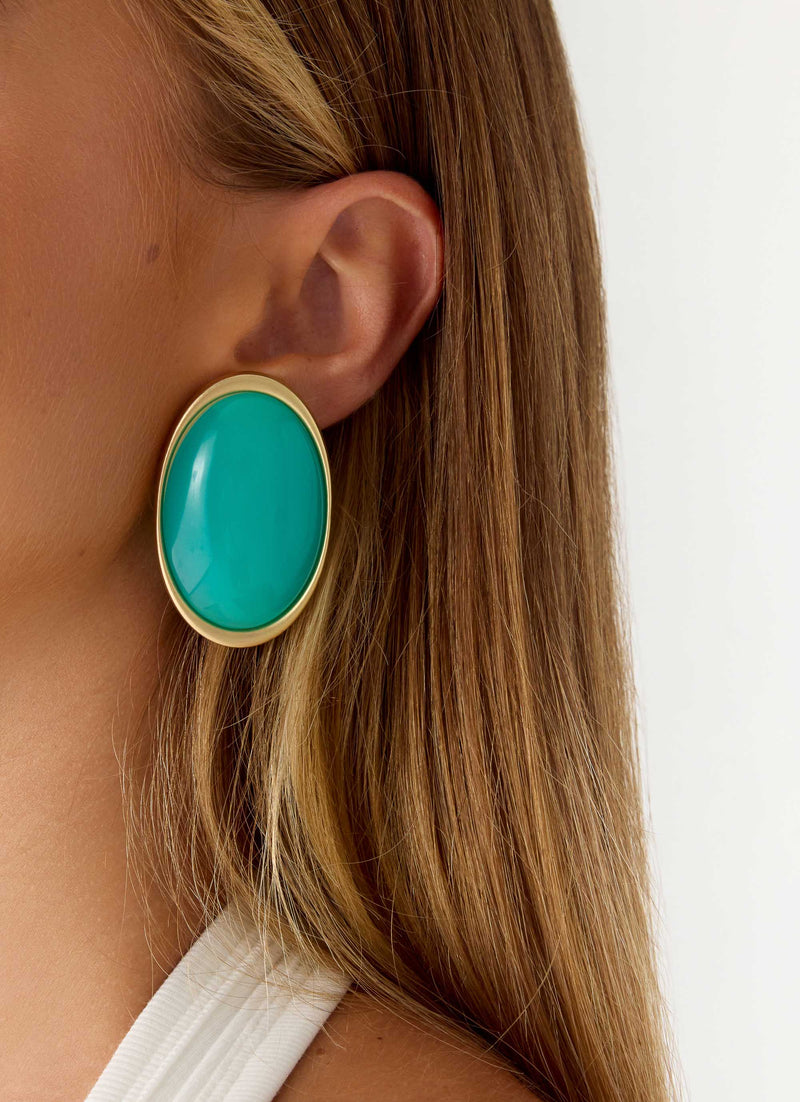 Tangerine Haze Earrings - Blue