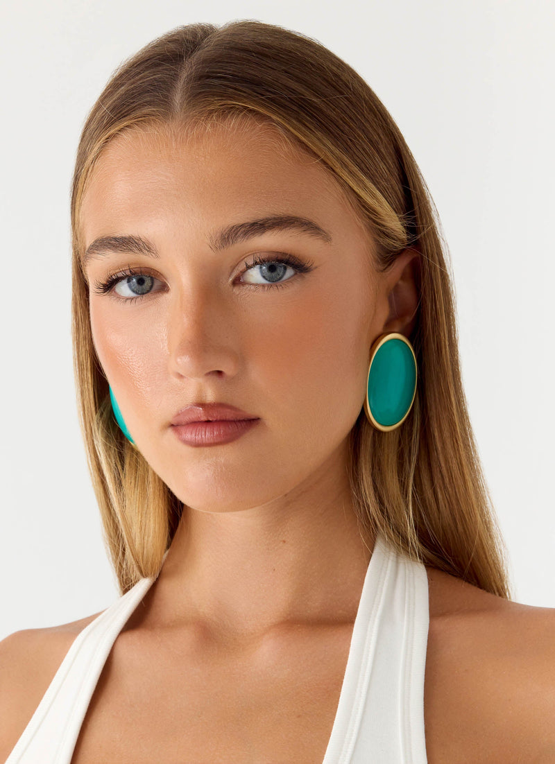 Tangerine Haze Earrings - Blue