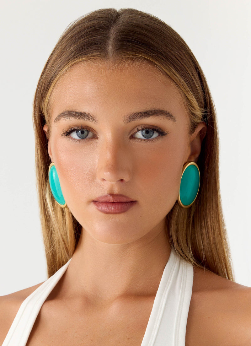Tangerine Haze Earrings - Blue