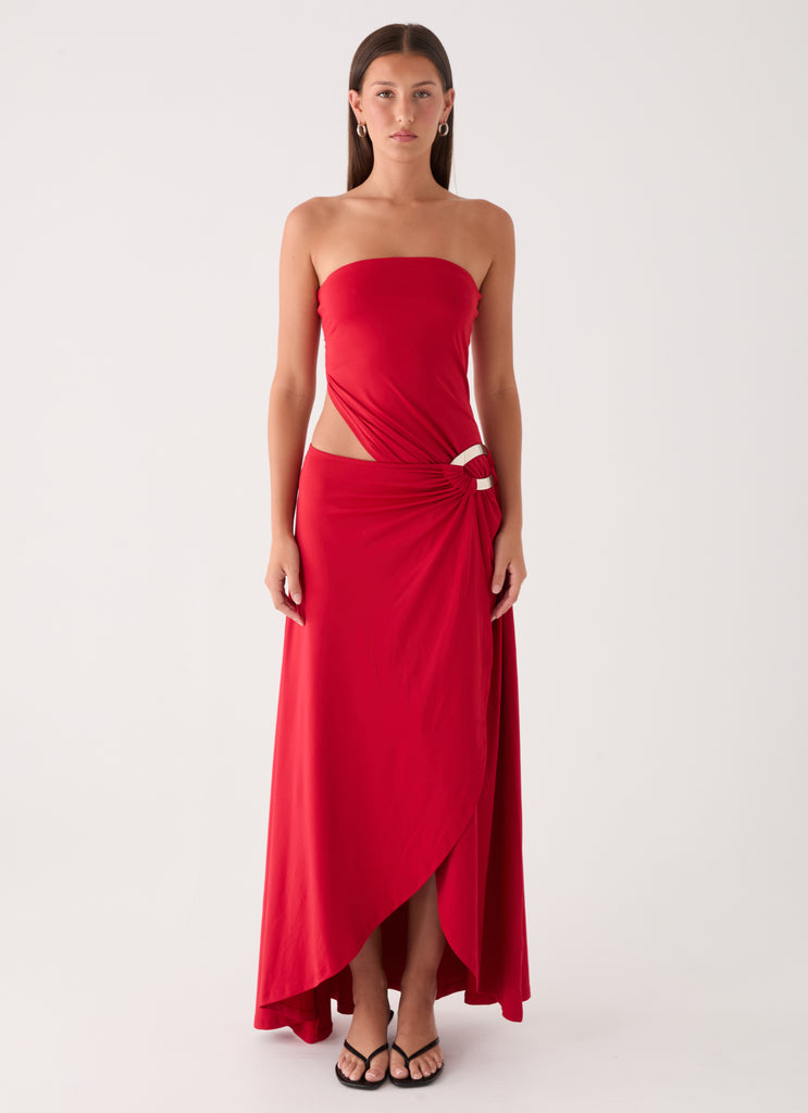 Tarna Maxi Dress - Cherry