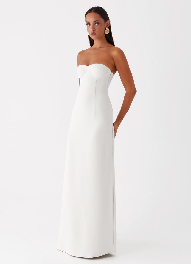 Tasmyn Bustier Maxi Dress - Stone