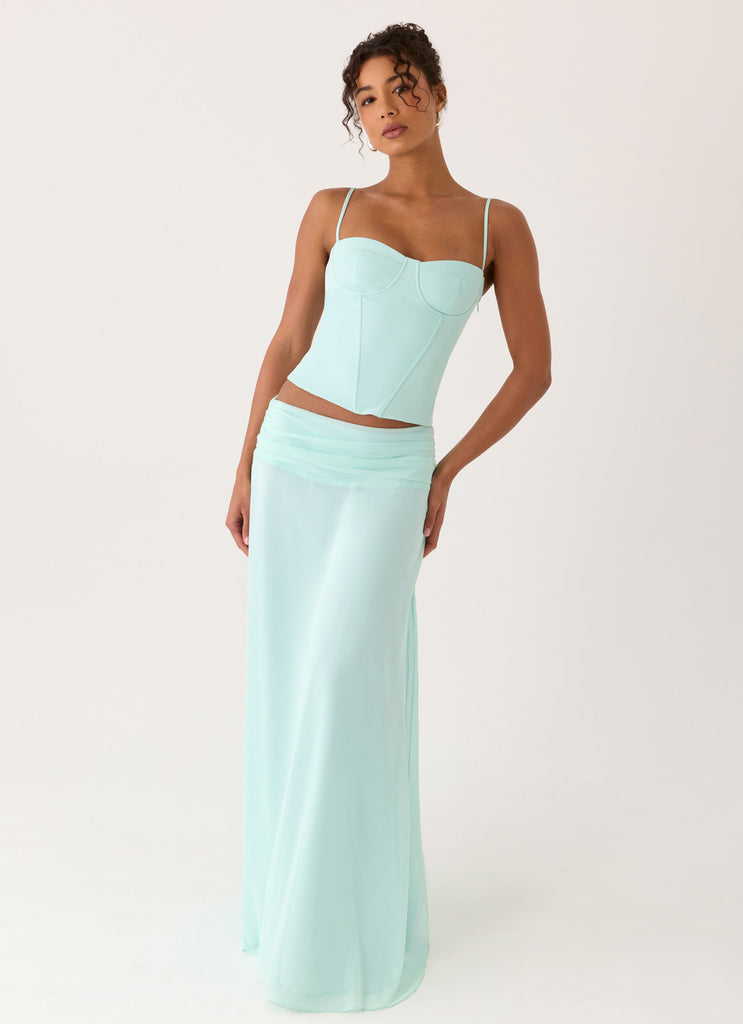 Tayana Corset Top - Pistachio