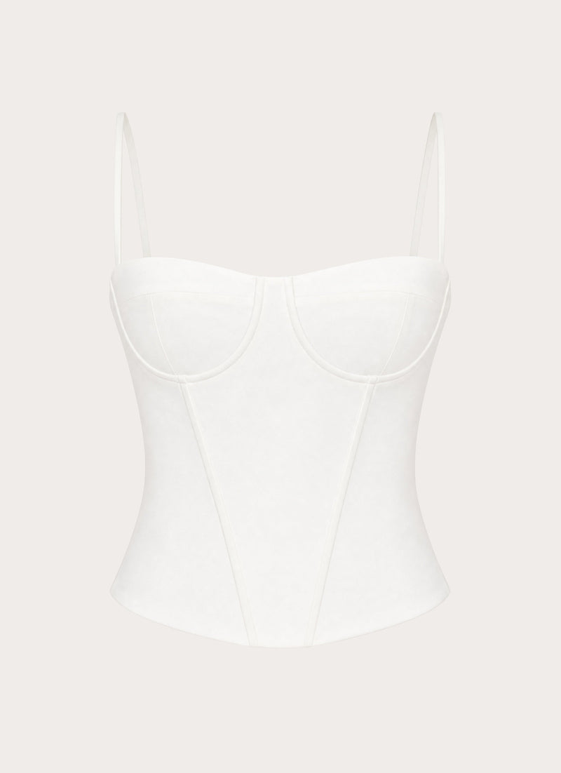 Tayana Corset Top - White