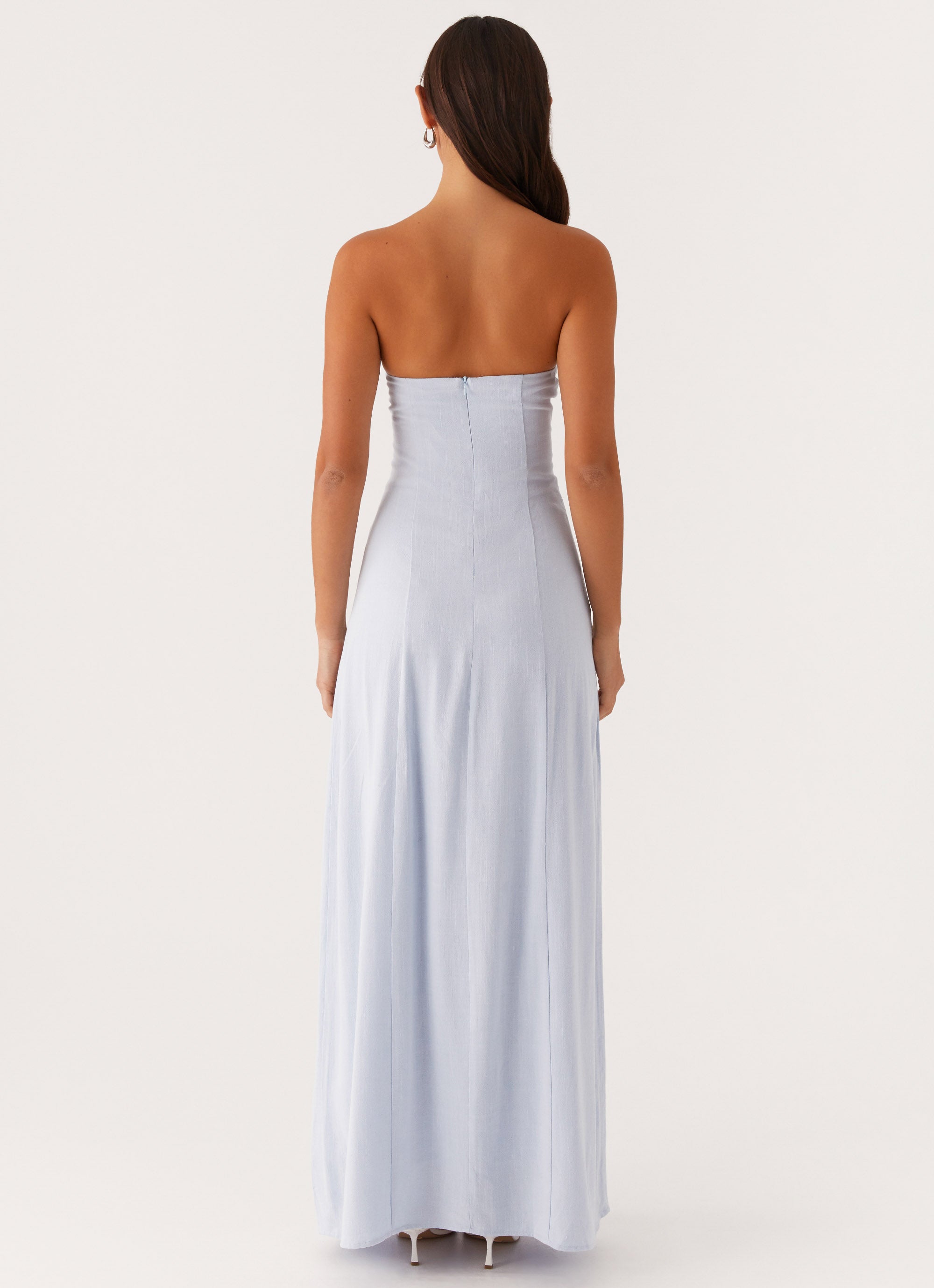 Tayla Linen Maxi Dress - Blue – Peppermayo US