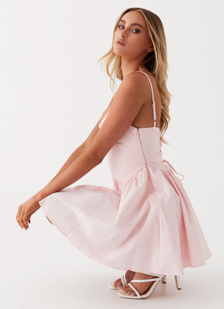 Womens Tesoro Mio Mini Dress in the colour Pink in front of a light grey background