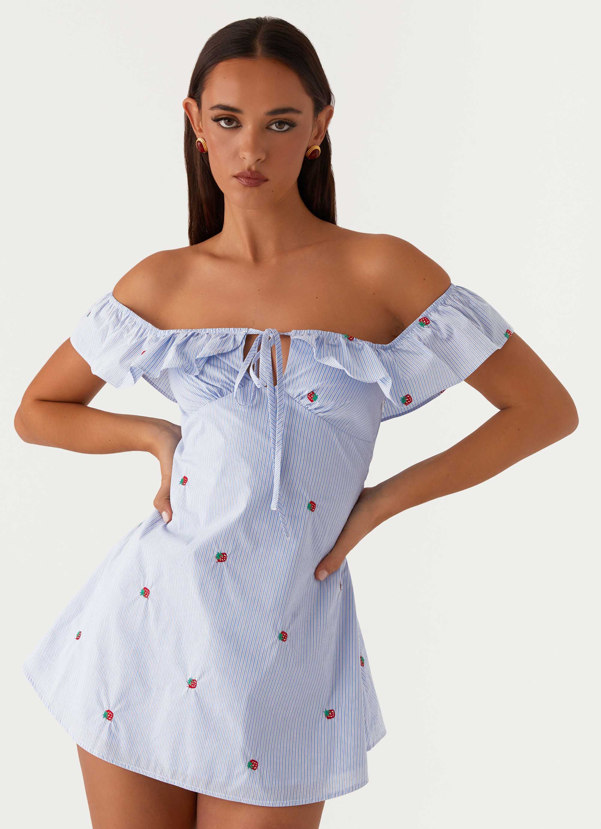 Texas Sun Linen Mini Dress - Blue Peppermayo US Texas Sun Linen Mini Dress - Blue Peppermayo US