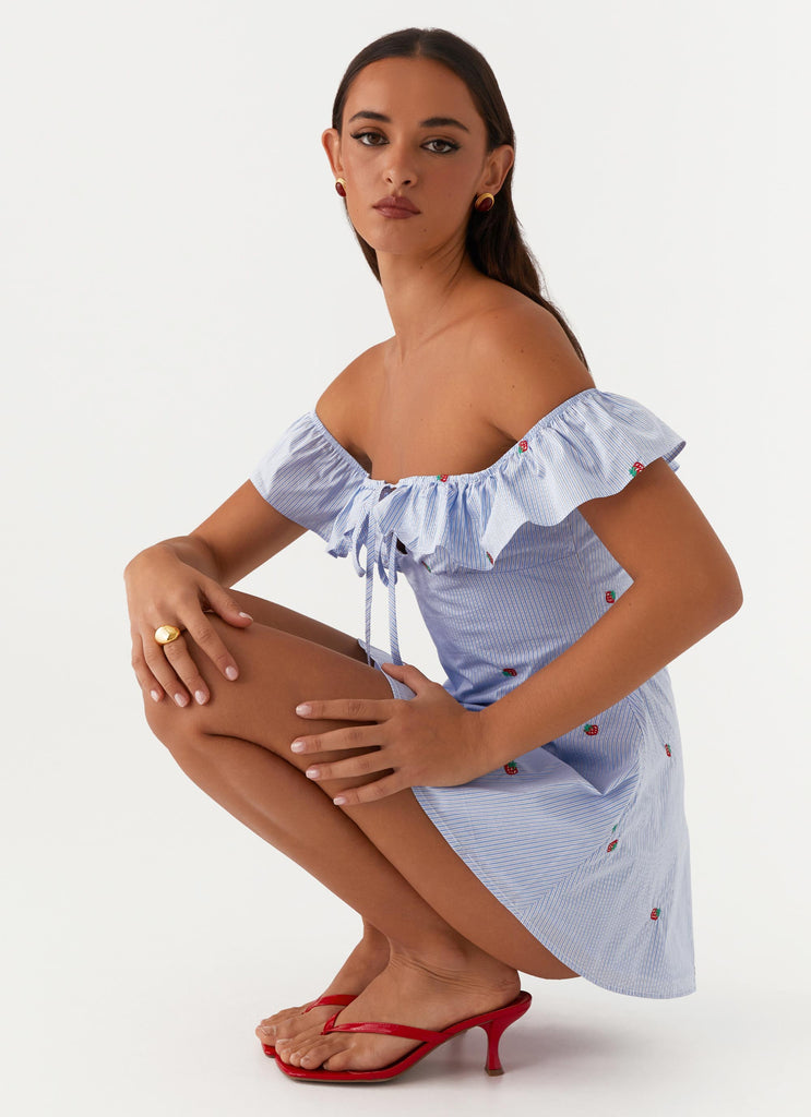 Texas Sun Linen Mini Dress - Blue Peppermayo US Texas Sun Linen Mini Dress - Blue Peppermayo US