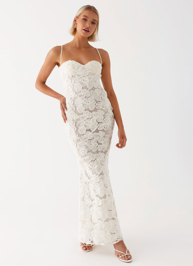 Womens ivory maxi dress top
