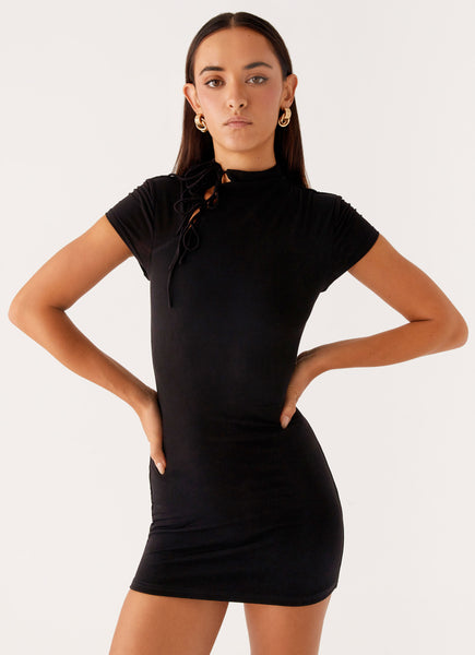 Time Capsule Cut Out Mini Dress - Black Peppermayo US Time Capsule Cut Out Mini Dress - Black Peppermayo US