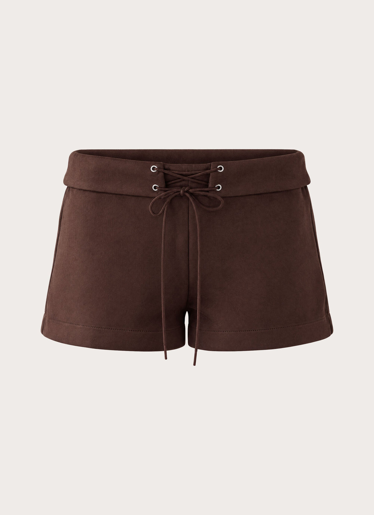 Tindra Faux Suede Micro Short - Chocolate