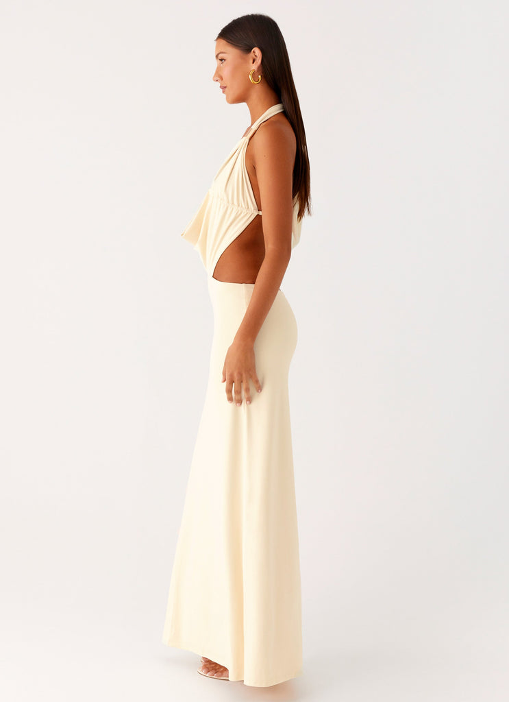 Torina Halter Maxi Dress - Lemon Peppermayo US Torina Halter Maxi Dress - Lemon Peppermayo US