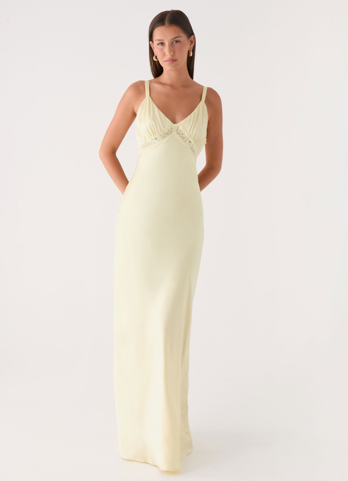 Tove Lace Maxi Dress - Yellow