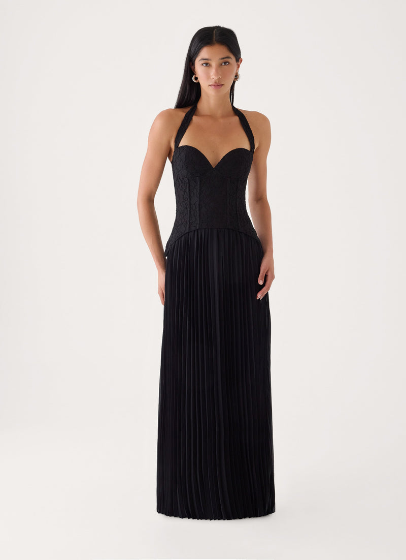 Tunnel Vision Maxi Dress - Black