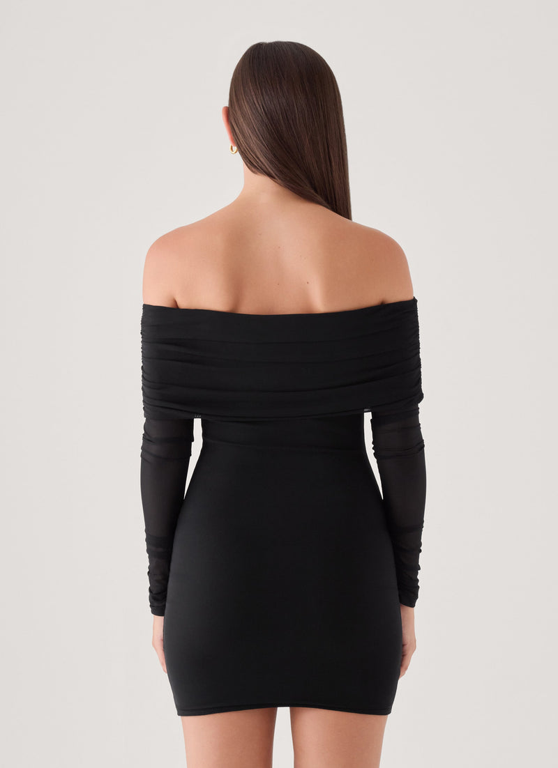 Turn Heads Mini Dress - Black