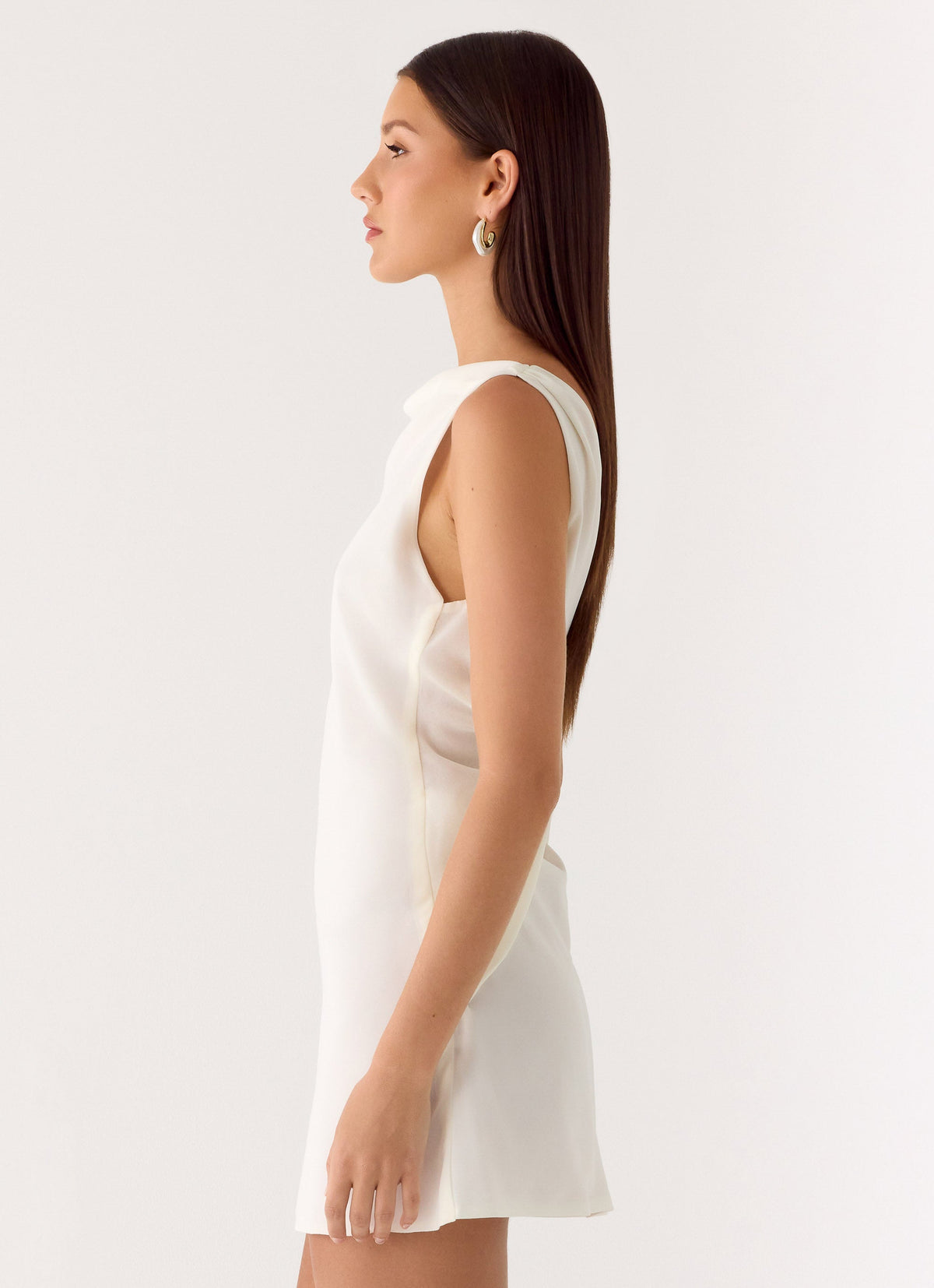 Tuscan Glow Chiffon Mini Dress