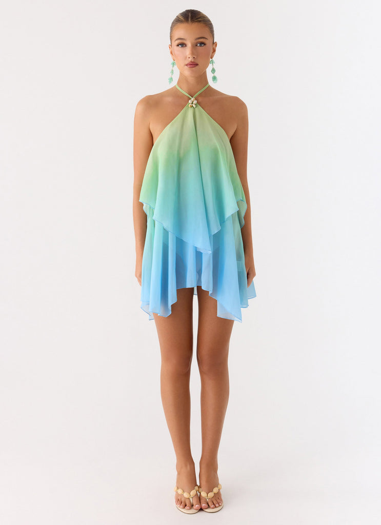 Twin Flame Mini Dress - Sea Ombre