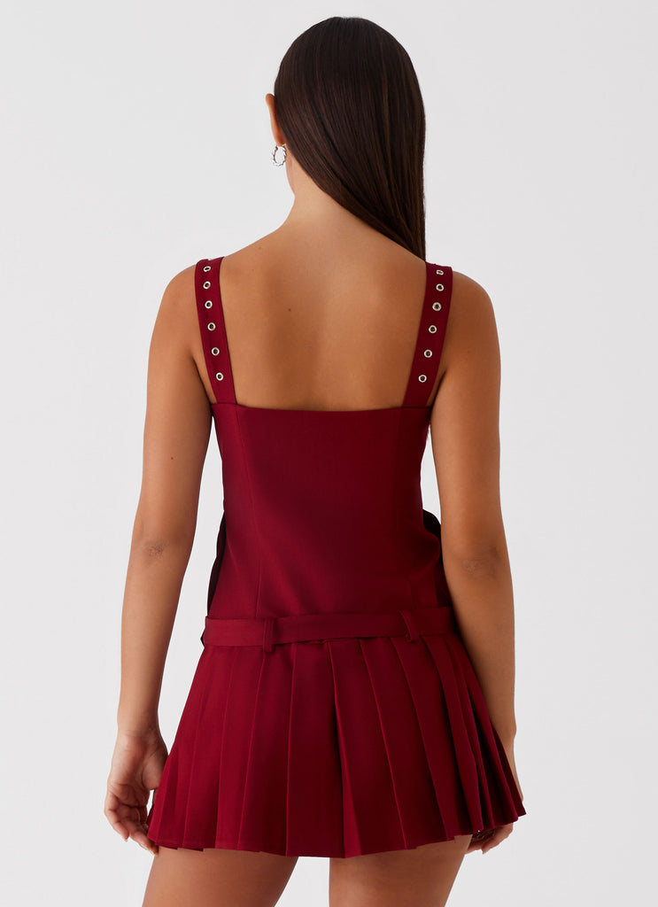 Uma Mini Dress - Cherry Red