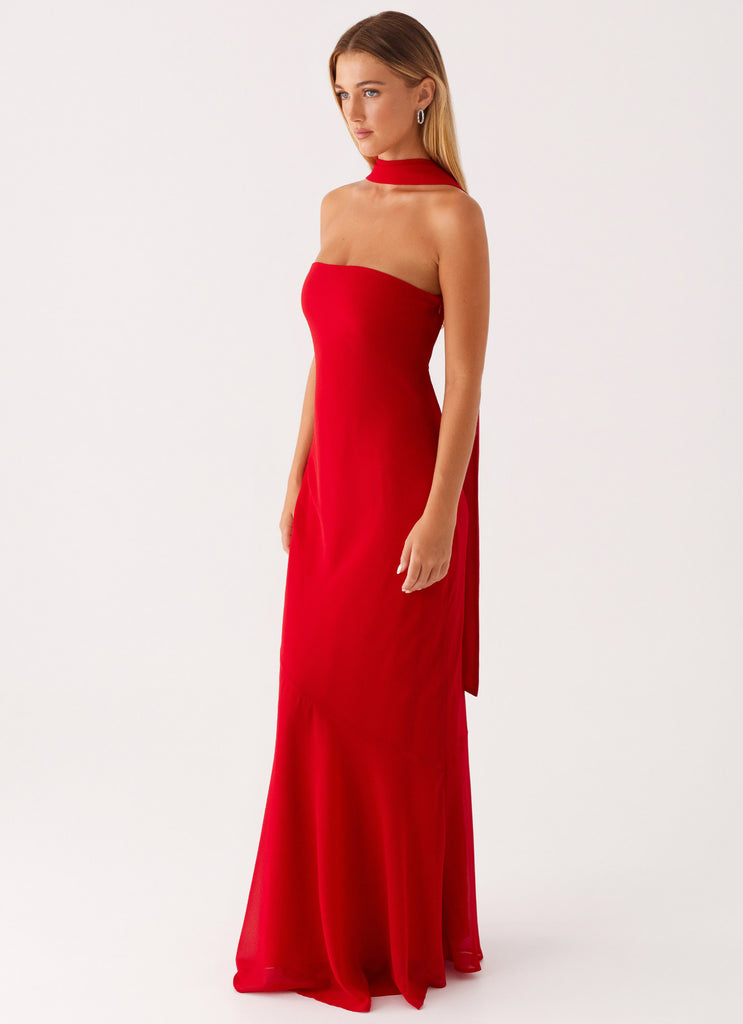 Under The Pagoda Maxi Dress - Red