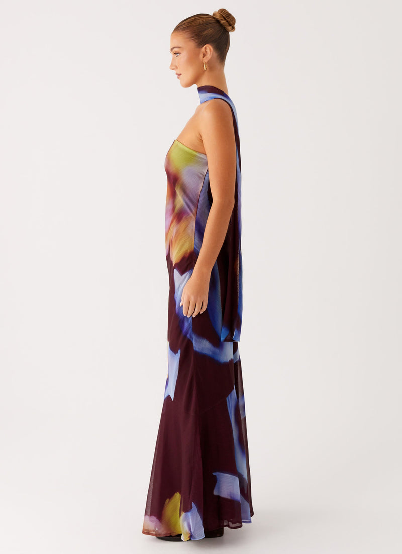 Under The Pagoda Maxi Dress - Dark Floral