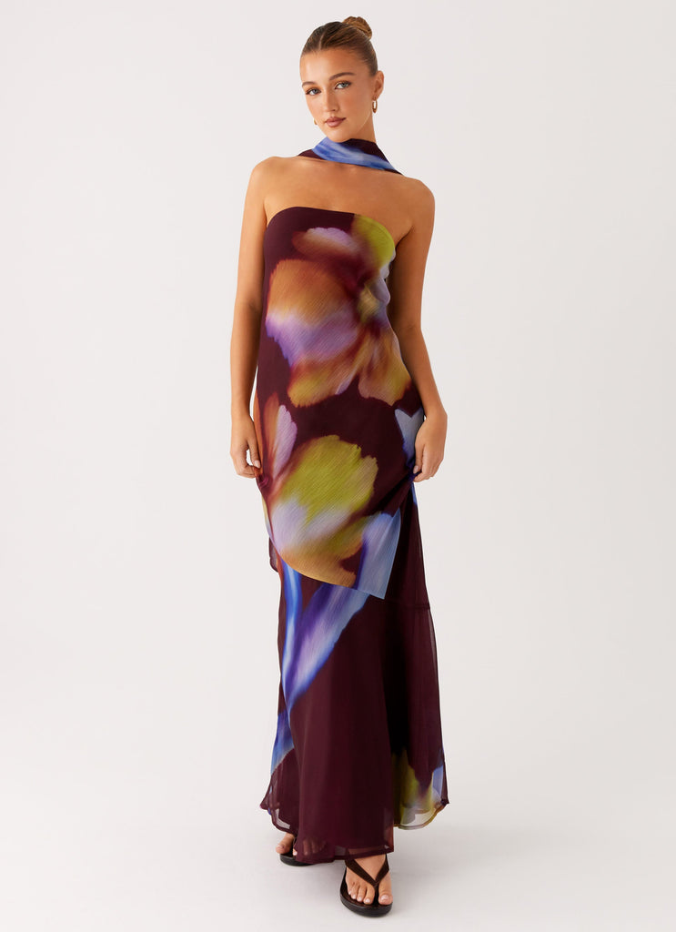 Under The Pagoda Maxi Dress - Dark Floral
