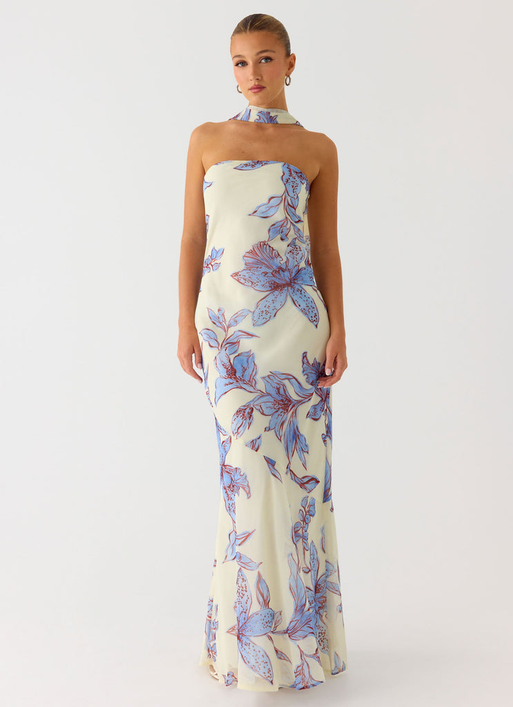 Under The Pagoda Maxi Dress - Violet Blossom