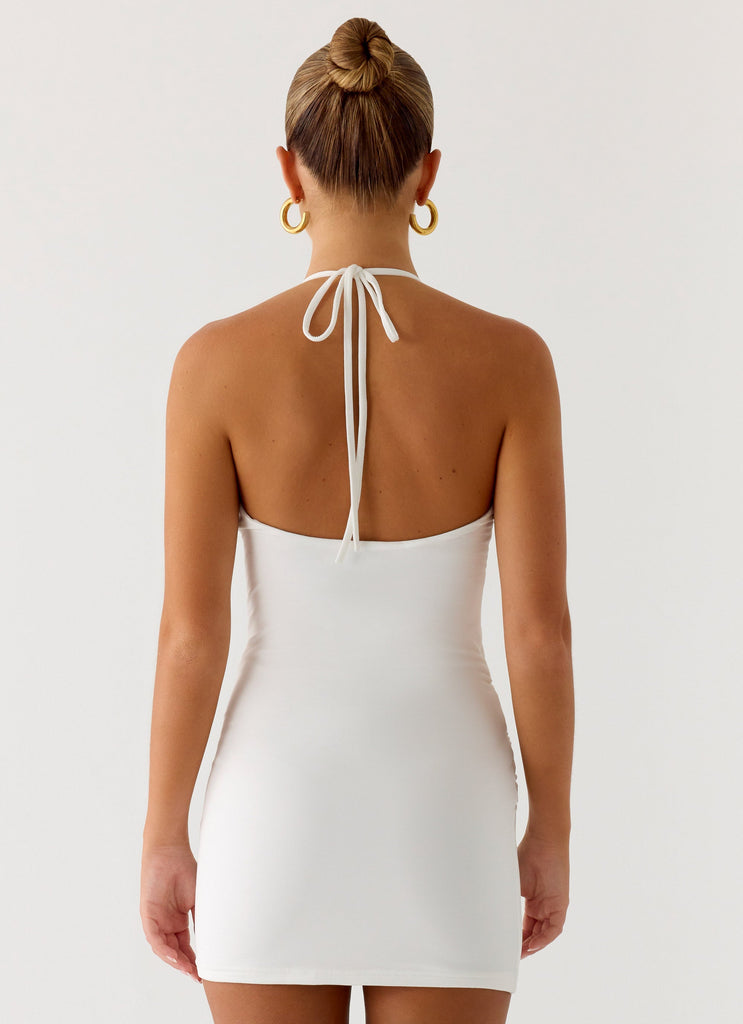 Undo Halter Mini Dress - White Peppermayo US Undo Halter Mini Dress - White Peppermayo US