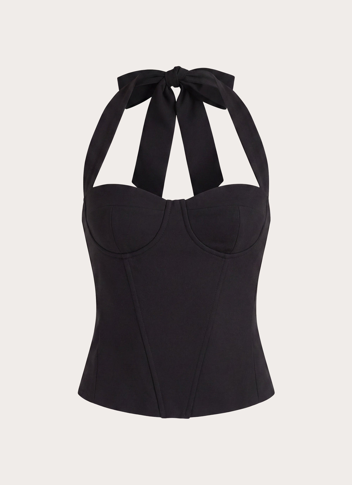 Vaklina Halter Corset Top - Black