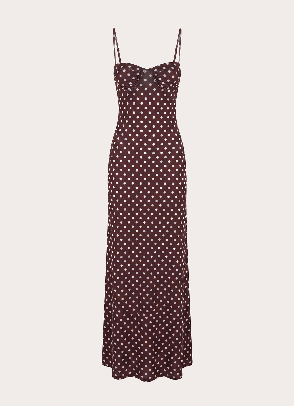 Vamonos Maxi Dress - Chocolate Blue Dot