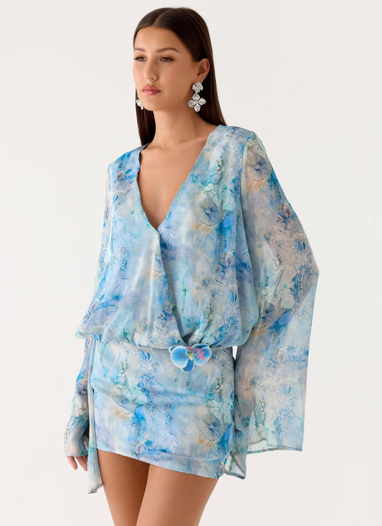 Blue Long Sleeve Dresses