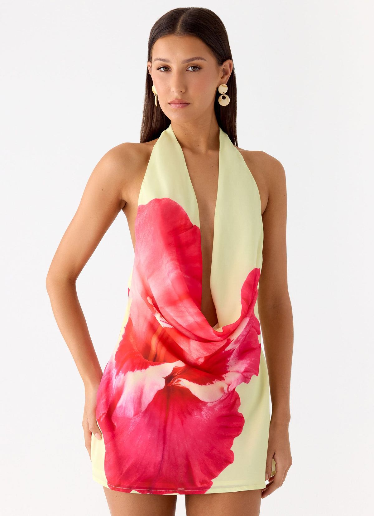 Varindra Cowl Mini Dress