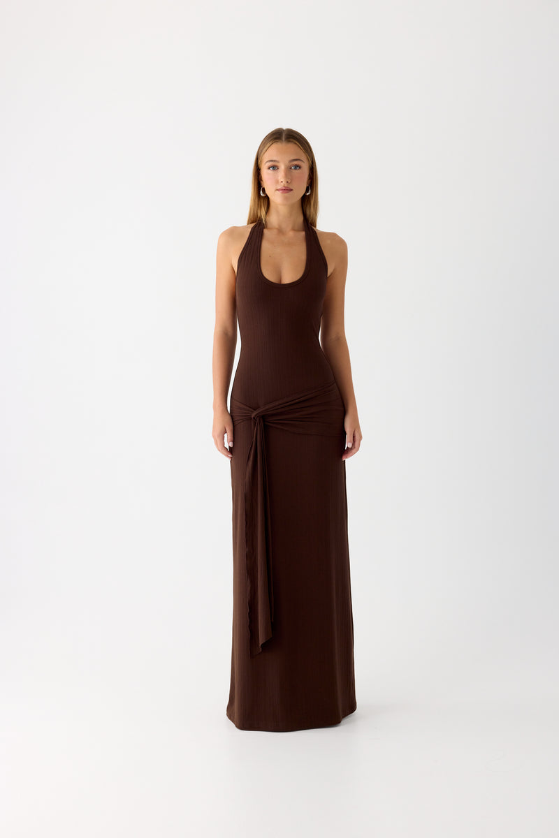 Vedetta Maxi Dress - Chocolate