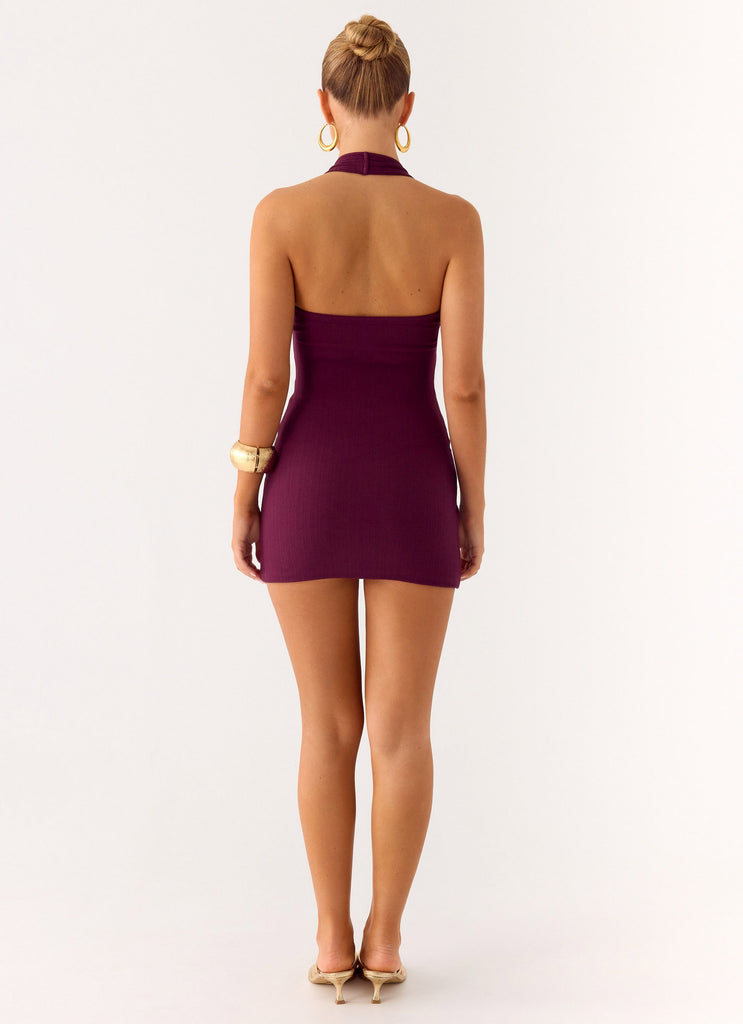 Vedetta Mini Dress - Plum