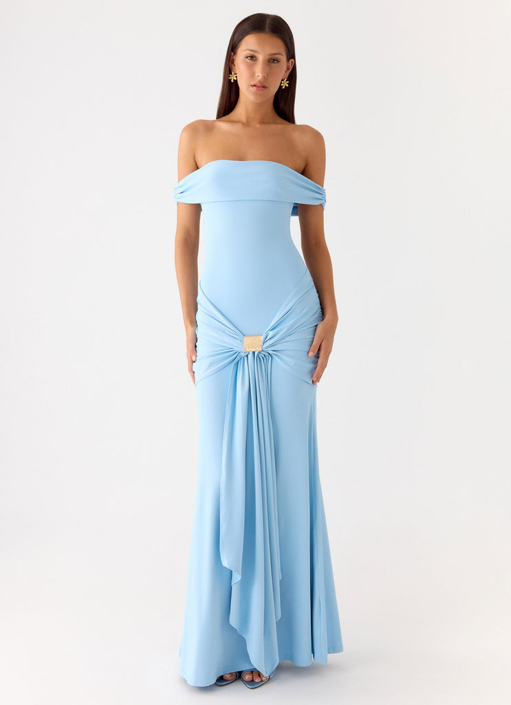 Vee Bardot Maxi Dress - Blue Blue / US 10 Vee Bardot Maxi Dress - Blue Blue / US 10