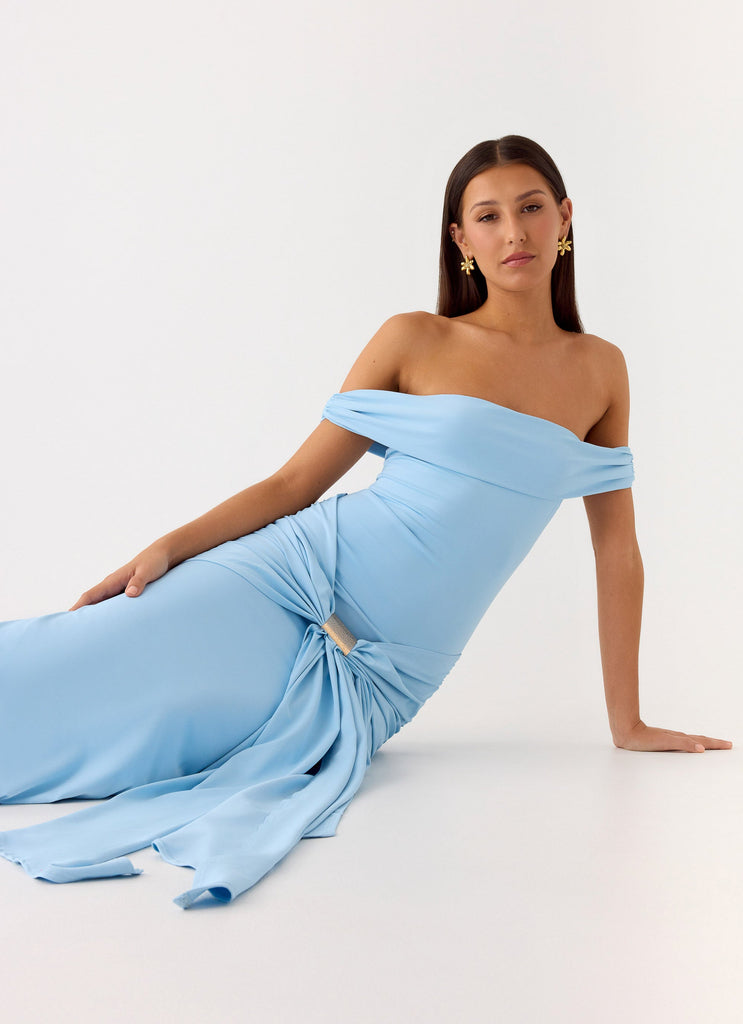 Vee Bardot Maxi Dress - Blue Blue / US 10 Vee Bardot Maxi Dress - Blue Blue / US 10